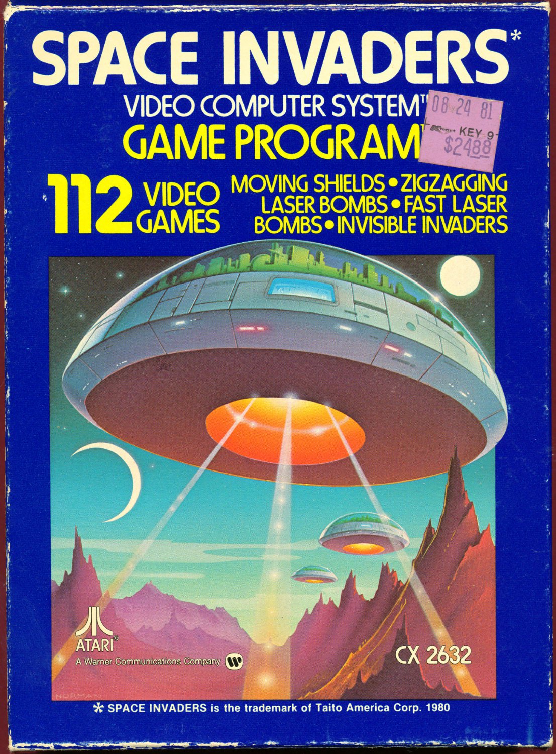 Atari 2600 Space Invaders Game Cartridge Complete in Box CIB