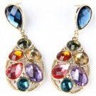 Pair of Stylish Crystal Style Ear Pin Earrings