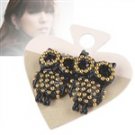 Pair of Stylish Owl Style Ear Pin Earrings