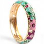 Charming Bracelet Bangle Cuff w/ Flower Pattern