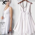 Cute Empire Dress WHITE