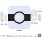 Panoramic monitor home security burglar alarm and video evidence app surveillance security camera