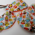 Set of 4 PEE PODS / Diaper Changing Accessory / Colorful Owl