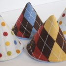 Pee Wee Tinkle Tents / Diaper Bag Accessory / Boy Baby Shower Gift / BOY ARGYLE POLKA DOTS