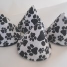 Pee Wee Tinkle Tents / Diaper Bag Accessory / Boy Baby Shower Gift / Set of 4 / Paw Prints on White