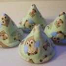 Pee Wee Tinkle Tents / Diaper Bag Accessory / Boy Baby Shower Gift / Set of 4 / CUTE PLAID OWLS