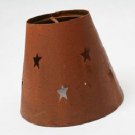 Rusty Tin Shade with Star Cutouts