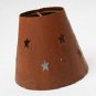 Rusty Tin Shade with Star Cutouts