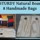 Natural Wood Cornhole Baggo Board Game Set WITH 8 Bags