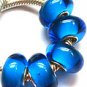 Murano Bead Charm Bracelet- Blue