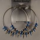 Spiked earrings - Blue