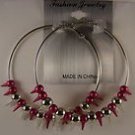 Spiked earrings - Red