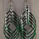 Swirl earrings - Green