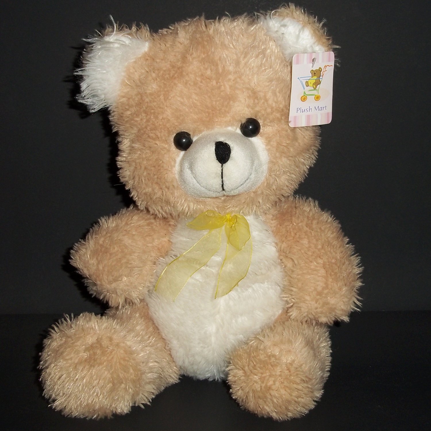 Teddy Bear Plush Mart Mellow Apricot White Like Soft Toy 10"