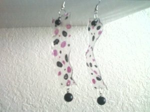 retro chic polka dots plastic earrings
