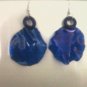 eco friendly blue plastic earrigns