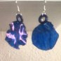 eco friendly blue plastic earrigns