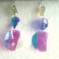 rainbow recycled plastic earrings