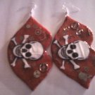 Kiss by death paper earrings
