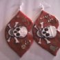 Kiss by death paper earrings
