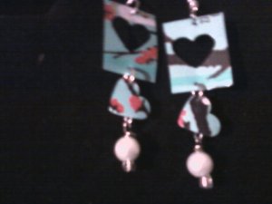 soda can recycled drop earrings