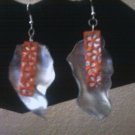 Orange polymer clay earrings
