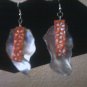 Orange polymer clay earrings