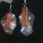 Orange polymer clay earrings