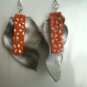 Orange polymer clay earrings