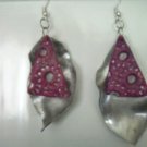 Purple polymer clay earrings