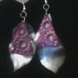 Purple polymer clay earrings