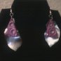 Purple polymer clay earrings