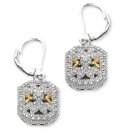 Filagree Earrings Yellow & White Gold