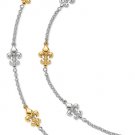 Fleur de Lis 18k Gold & Silver Necklace