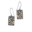 18k Gold & Sterling Silver Dragon Fly Earrings 18k Gold & Sterling Silver Dragon Fly Earrings