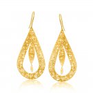 18k Gold Large Tear Drops in Drops Earrings