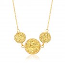 14K Yellow Gold Golden Drusy Trio Necklace 14K Yellow Gold Golden Drusy Trio Necklace