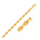 5.0mm 14K Yellow Gold Solid Diamond Cut Rope Chain 5.0mm 14K Yellow Gold Solid Diamond Cut Rope Chain