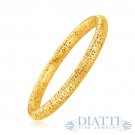 Italian Design 14K Yellow Gold Woven Stylish Bangle Bracelet