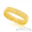 14K Yellow Gold Mesh Wire Flat Style Bangle