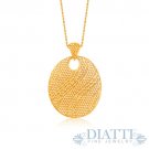 Italian Design 14K Yellow Gold Oval Lattice Pendant Italian Design 14K Yellow Gold Oval Lattice Pendant