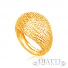 Italian Design 14K Yellow Gold Lattice Ring