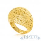 14K Yellow Gold Mesh Lace Style Dome Ring 14K Yellow Gold Mesh Lace Style Dome Ring