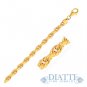 5.0mm 10K Yellow Gold Solid Diamond Cut Rope Chain
