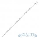 14K White Gold Filigree Marquise Stationed Anklet 14K White Gold Filigree Marquise Stationed Anklet