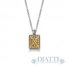 18K Yellow Gold and Sterling Silver Pendant with Celtic Filigree Motif 18K Yellow Gold and Sterling Silver Pendant with Celtic Filigree Motif