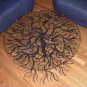 Carbon steel and copper glass top table