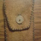 Suede leather cell phone cover