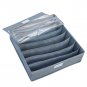 Charcoal Underwear Sock Bra Drawer Closet Organizer Storage with Lid 3 per Set
