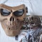 Skull Airsoft Paintball BB Gun Full Face Protect Mask Brown
